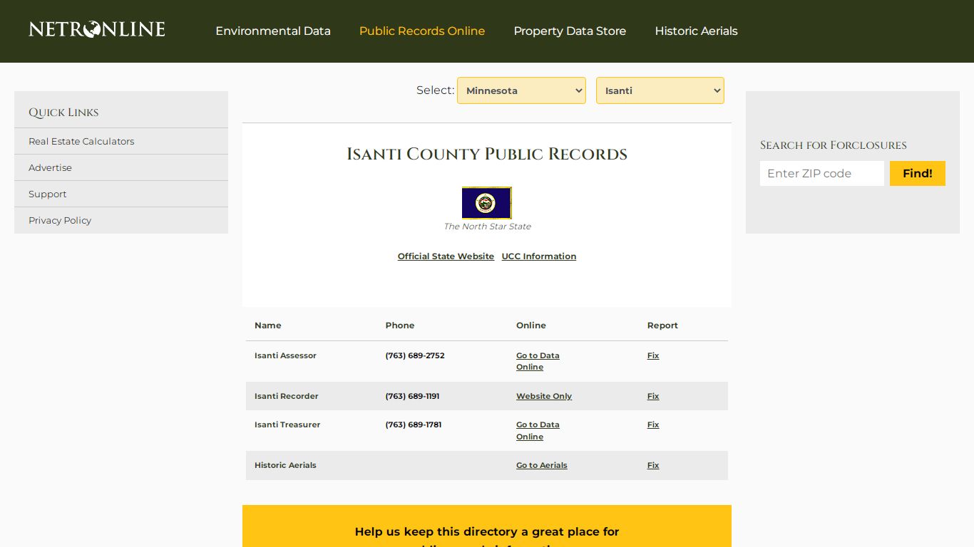 Isanti County Public Records - NETROnline.com